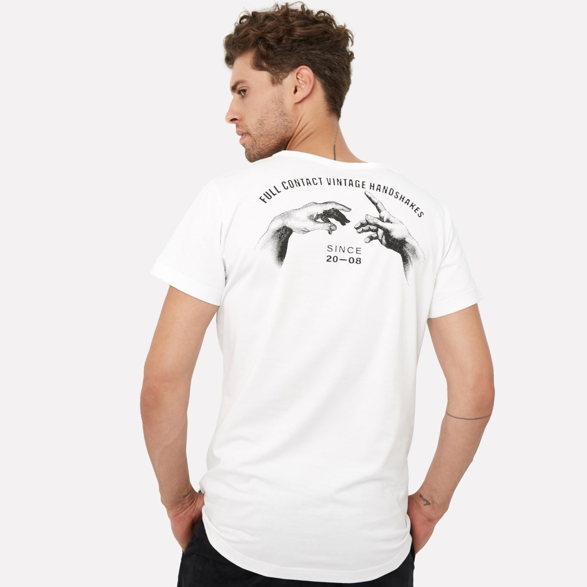 Herren T-Shirts COOL T.M T-Shirts COOL T.M Baumwolle Bedrucktes Baumwoll-t-shirt mother Earth in Weiß für Herren 